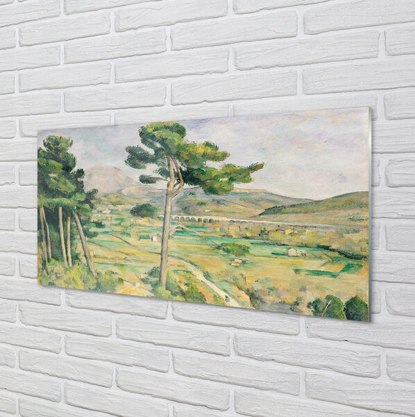 Obraz na szkle Góra Św. Wiktorii i wiadukt w dolinie rzeki Arc - Paul Cézanne