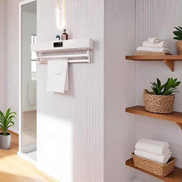 Suszarka do ręczników z dezynfekcją UV, łazienka lub kuchnia, ścienny, 60 cm, 450W, ElectricSun Standard biały