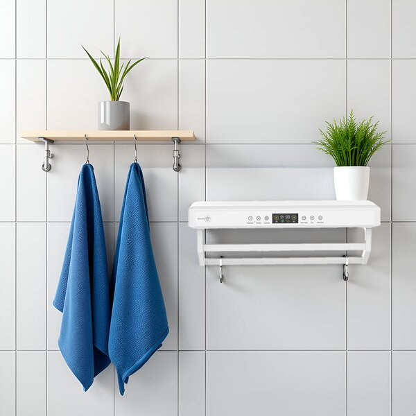 Suszarka do ręczników z dezynfekcją UV, łazienka lub kuchnia, ścienny, 60 cm, 450W, ElectricSun PREMIUM biały