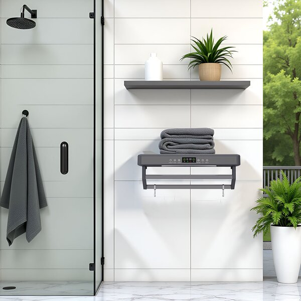 Suszarka do ręczników z dezynfekcją UV, łazienka lub kuchnia, ścienny, 60 cm, 450W, ElectricSun PREMIUM Szary