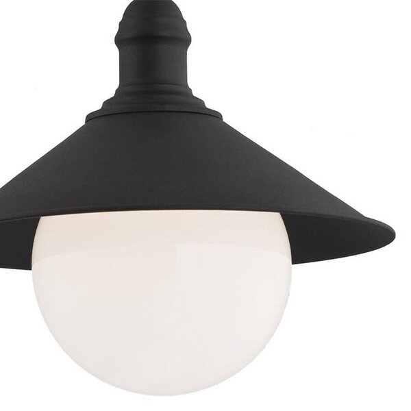 Lampa wisząca zewnętrzna Enduro, czarna, stal, szkło, IP44, E27 Enduro Argon, możliwość ściemniania, czarny, metal