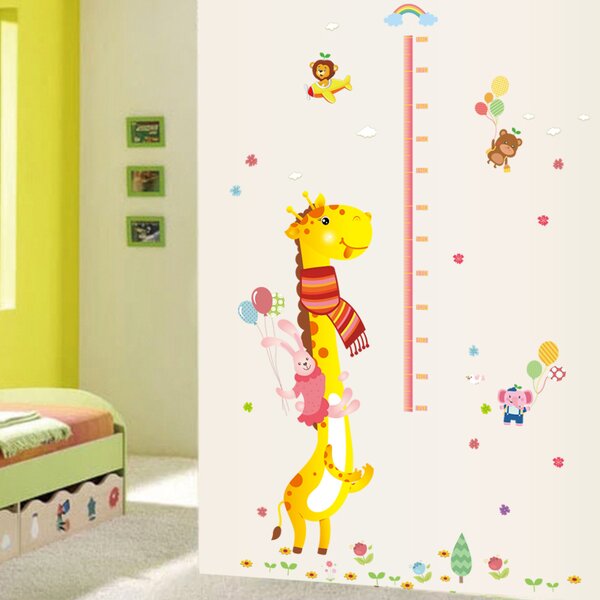 Naklejka na ścianę "Miarka dziecięca - Żyrafa 2" 140x110 cm