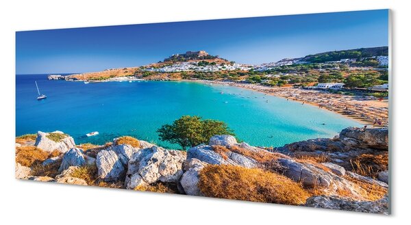 Obraz na szkle Grecja Wybrzeże panoramy plaża