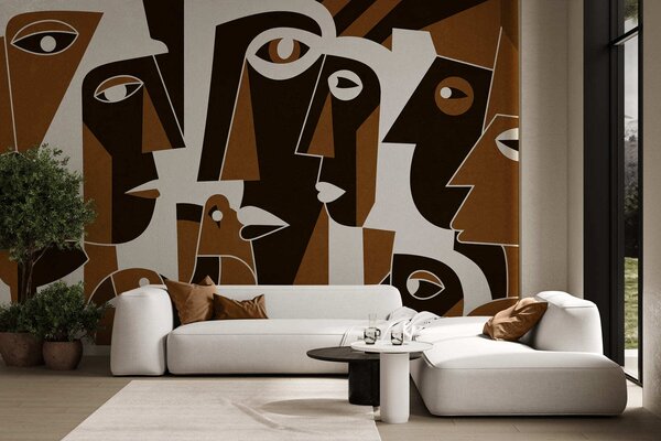 Fototapety Twarze w stylu afrykańskim, Fototapety Geometryczne, w05446 : Uwalls.pl