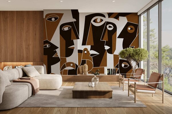 Fototapety Twarze w stylu afrykańskim, Fototapety Geometryczne, w05446 : Uwalls.pl