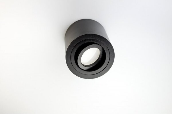 PP Design P 203 PLAFON NOWOCZESNA LAMPA SUFITOWA OPRAWA NATYNKOWA ALUMINIUM CZARNY PAR16 GU10 LED