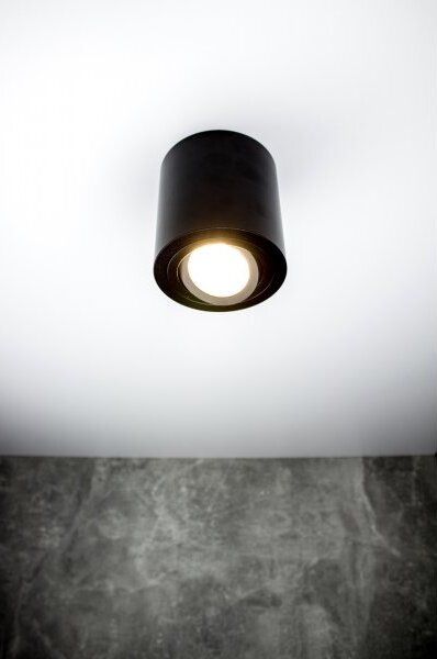 PP Design P 203 PLAFON NOWOCZESNA LAMPA SUFITOWA OPRAWA NATYNKOWA ALUMINIUM CZARNY PAR16 GU10 LED