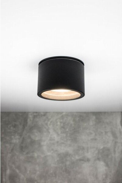 PP P 500 BK IP65 PLAFON NOWOCZESNA LAMPA SUFITOWA OPRAWA NATYNKOWA CZARNY GX53 LED IP65 HERMETYCZNY