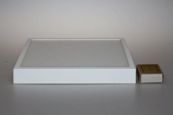 PP 803/18W WH PLAFON BIAŁY NOWOCZESNA LAMPA SUFITOWA NATYNKOWA 19x19CM LED 18W 3000K 1380lm=100W WYS.2,3CM