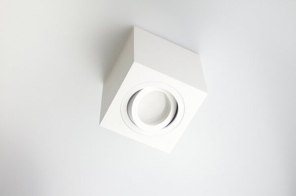 PP Design P 201 PLAFON NOWOCZESNA LAMPA SUFITOWA OPRAWA NATYNKOWA ALUMINIUM BIAŁY PAR16 GU10 LED