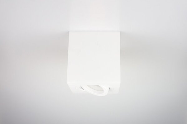 PP Design P 201 PLAFON NOWOCZESNA LAMPA SUFITOWA OPRAWA NATYNKOWA ALUMINIUM BIAŁY PAR16 GU10 LED