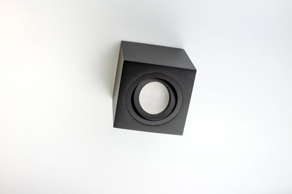 PP Design P 204 PLAFON NOWOCZESNA LAMPA SUFITOWA OPRAWA NATYNKOWA ALUMINIUM CZARNY PAR16 GU10 LED