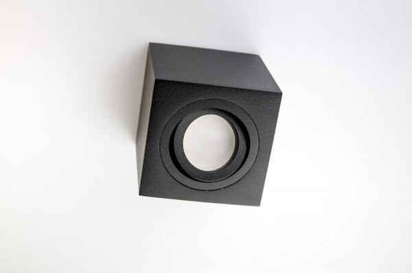 PP Design P 204 PLAFON NOWOCZESNA LAMPA SUFITOWA OPRAWA NATYNKOWA ALUMINIUM CZARNY PAR16 GU10 LED