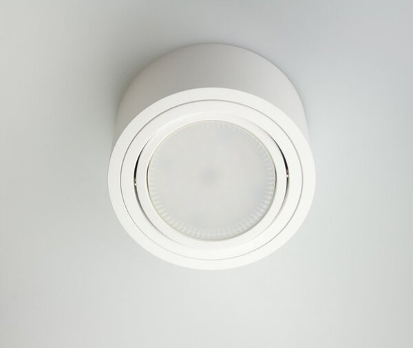 PP Design P 100 WH PLAFON NOWOCZESNA LAMPA SUFITOWA OPRAWA NATYNKOWA 12 CM ALUMINIUM BIAŁY GX53 LED NISKI