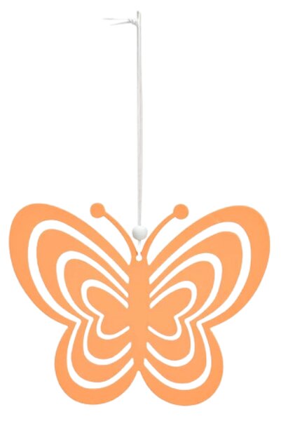 Wiszący metalowy motyl PASTEL BUTTERFLY - różne kolory Kolor: Pomarańczowy