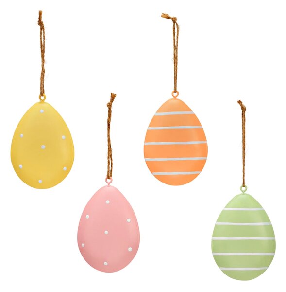 Wiszące metalowe jajko PASTEL EGG - różne kolory Kolor: Żółty