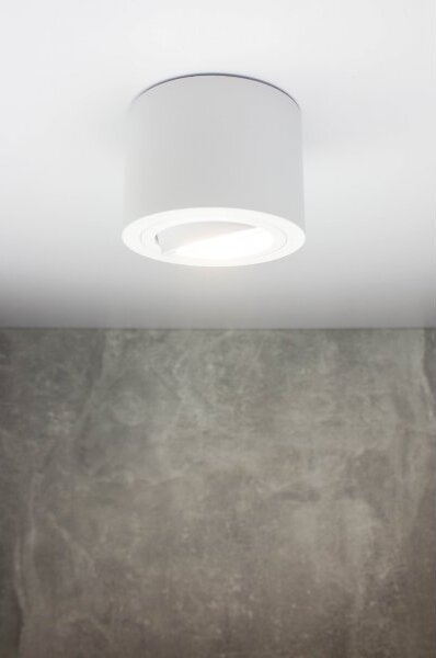 PP P 200 WH MIDI PLAFON NOWOCZESNA LAMPA SUFITOWA OPRAWA NATYNKOWA ALUMINIUM BIAŁY LED NISKI 6,5 CM
