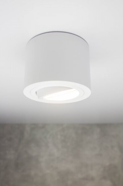 PP P 200 WH MIDI PLAFON NOWOCZESNA LAMPA SUFITOWA OPRAWA NATYNKOWA ALUMINIUM BIAŁY LED NISKI 6,5 CM