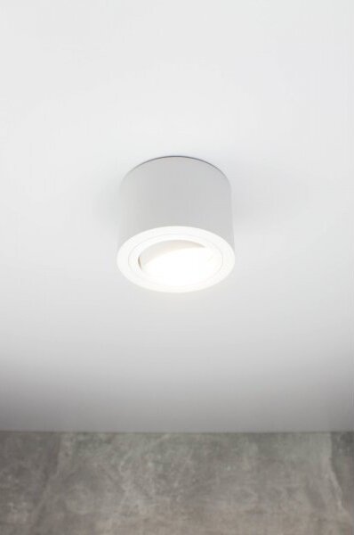 PP P 200 WH MIDI PLAFON NOWOCZESNA LAMPA SUFITOWA OPRAWA NATYNKOWA ALUMINIUM BIAŁY LED NISKI 6,5 CM