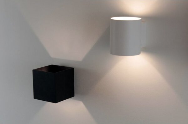 KINKIET LAMPA ŚCIENNA WALEC TUBA ŚWIATŁO GÓRA DÓŁ ALUMINIUM CZARNY G9 LED PP K 110 BK