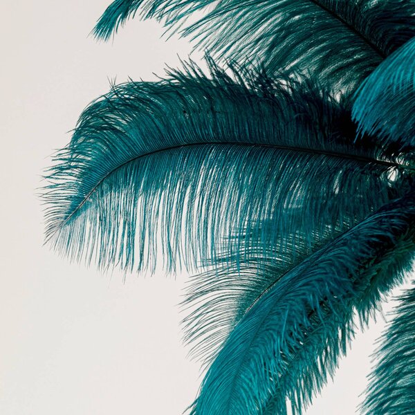 KARE Lampa wisząca designerska Feather Palm, możliwość ściemniania, zielony, salon / jadalnia, design