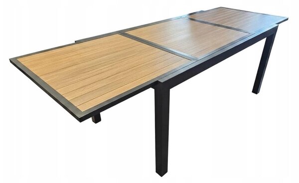 DUŻY STÓŁ OGRODOWY -160/240 cm - ULTRA LEKKI 21kg - ALUMINIOWY trwały i solidny