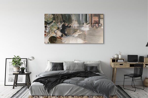 Obraz na szkle Próba baletowa na scenie - Edgar degas
