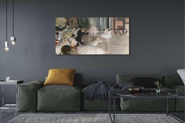 Obraz na szkle Próba baletowa na scenie - Edgar degas