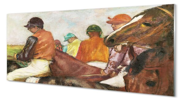 Obraz na szkle Dżokeje - Edgar Degas