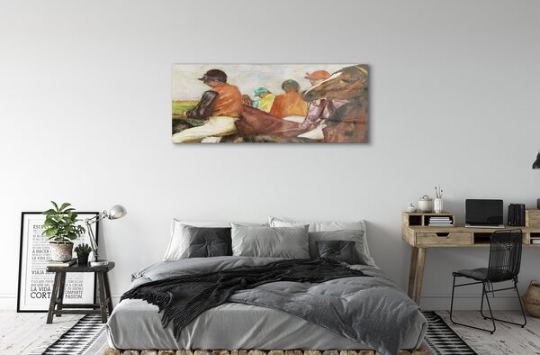 Obraz na szkle Dżokeje - Edgar Degas