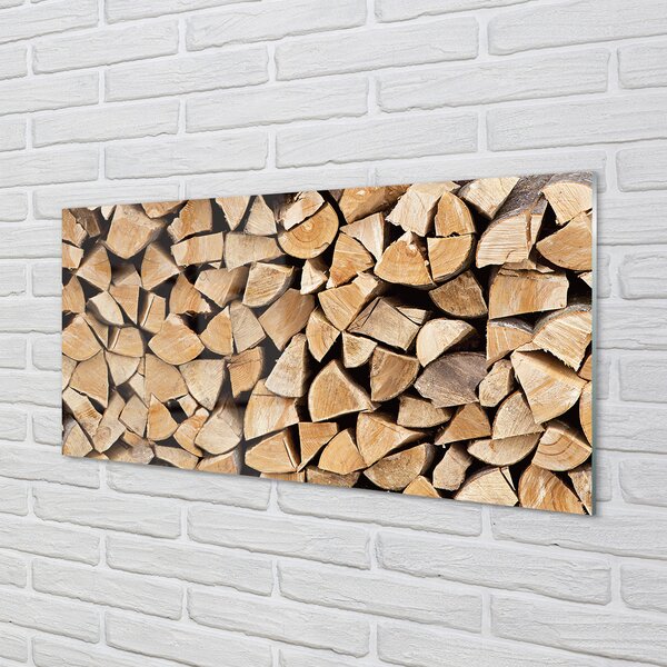 Szklany Panel Skład Drewna Opałowego
