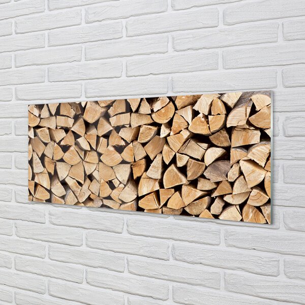 Szklany Panel Skład Drewna Opałowego