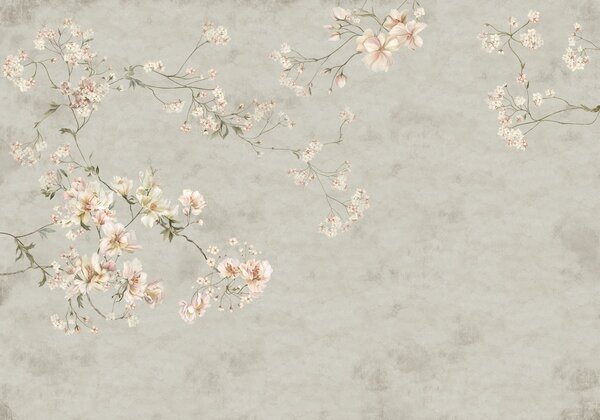 Fototapety Kwiatowe motywy w stylu chinoiserie na szarym tle, Fototapety Vintage, w05427v1 : Uwalls.pl