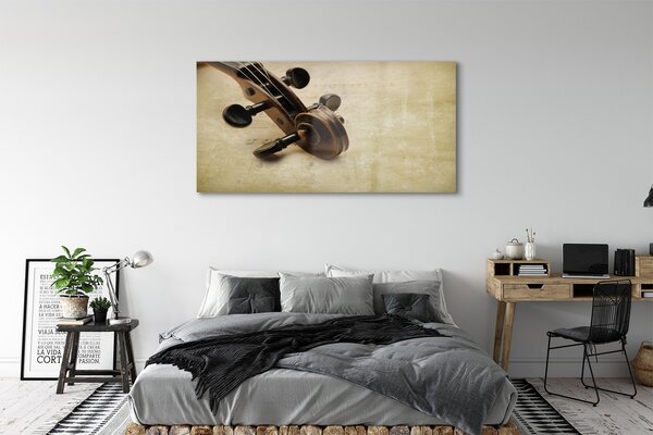 Obraz na szkle Gitara nuty
