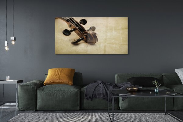 Obraz na szkle Gitara nuty