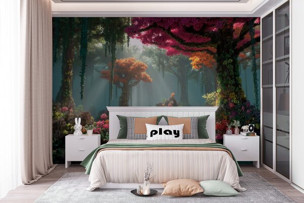 Fototapety Zaczarowany las inspirowany grami wideo, Fototapety Natura, w09683 : Uwalls.pl