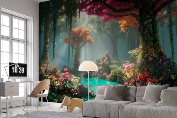 Fototapety Zaczarowany las inspirowany grami wideo, Fototapety Natura, w09683 : Uwalls.pl