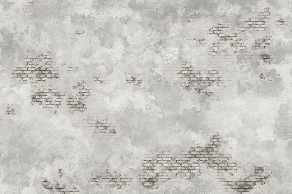 Fototapety Tekstura tynku w stylu grunge z fragmentami odsłoniętej cegły, Fototapety w stylu industrialnym, w05161 : Uwalls.pl