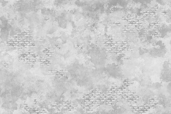Fototapety Szary tynk w stylu grunge z fragmentami odsłoniętej cegły, Fototapety w stylu industrialnym, w05161v2 : Uwalls.pl