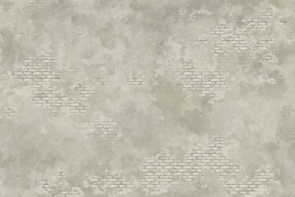 Fototapety Jasny tynk w stylu grunge z fragmentami odsłoniętej cegły, Fototapety w stylu industrialnym, w05161v1 : Uwalls.pl