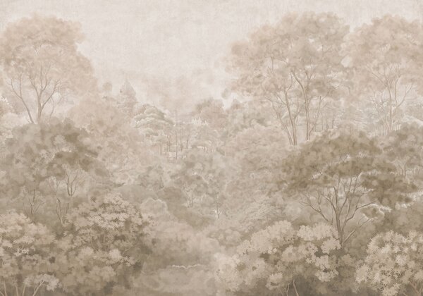 Fototapety Klasyczny leśny krajobraz w ciepłych beżowych odcieniach, Fototapety Natura, w05433v1 : Uwalls.pl
