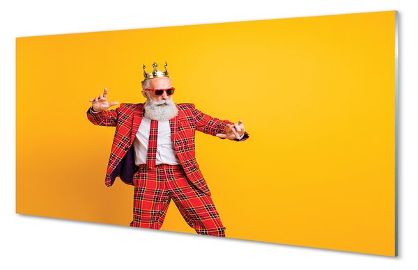 Obraz na szkle Mężczyzna garnitur w kratę