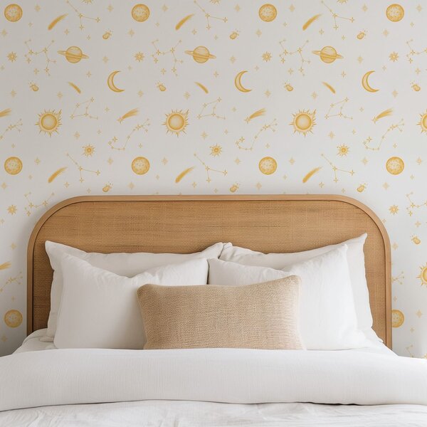 Tapety Obiekty niebieskie i gwiazdy w delikatnym stylu, Tapety minimalistyczne, a01163 : Uwalls.pl