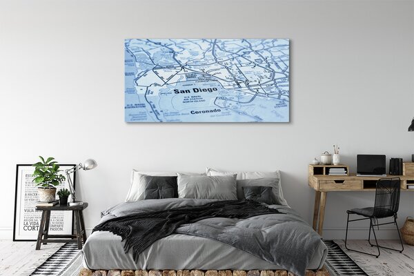 Obraz na szkle Mapa miasta