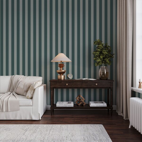 Tapety Zielone i jasne pionowe paski, Tapety Geometryczne, Tapety w paski, a01179v1 : Uwalls.pl