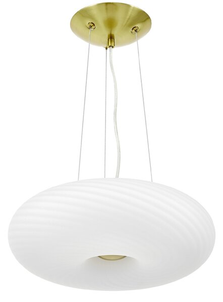 Biało złota lampa wisząca Monarte 38 – elegancka do jadalni i salonu domodes