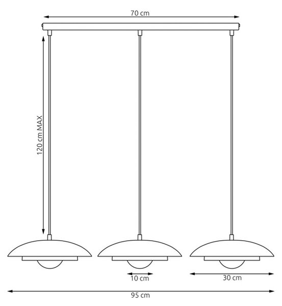 Skin 3 BL czarna lampa wisząca nowoczesna, lampa do jadalni, kuchni domodes