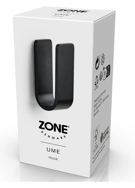Czarny metalowy haczyk ścienny Ume – Zone