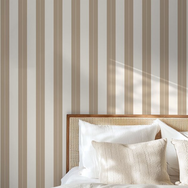 Tapety Beżowe pionowe paski w stylu minimalistycznym, Tapety Geometryczne, Tapety w paski, a01181v4 : Uwalls.pl