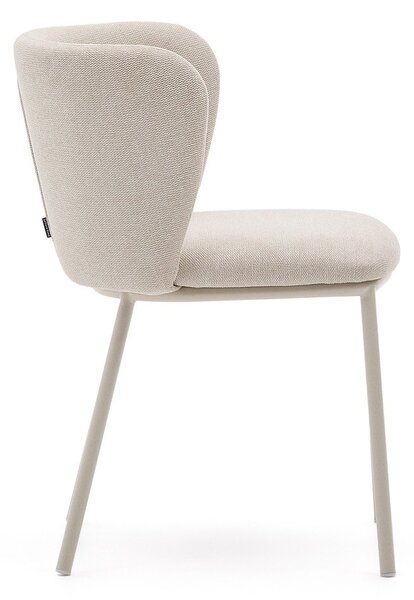 Beżowy tapicerowany fotel jadalniany Ciselia – Kave Home